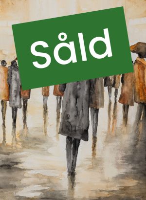 Kvinnor i rörelse inkl, ram - Akvarell